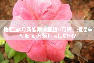 比亚迪5月新能源销量超33万辆！插混车型超18.4万辆！表现如何？