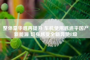 整体豪华感再提升 车机使用感追平国产新能源 切身感受全新奔驰E级