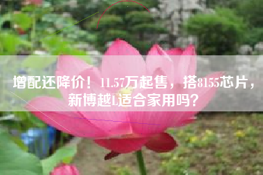 增配还降价！11.57万起售，搭8155芯片，新博越L适合家用吗？