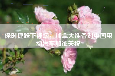 保时捷跌下神坛，加拿大准备对中国电动汽车加征关税