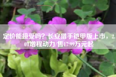 定价能接受吗？长安猎手铠甲版上市，2.0T增程动力/售17.99万元起