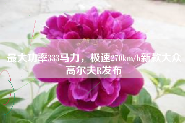 最大功率333马力，极速270km/h新款大众高尔夫R发布