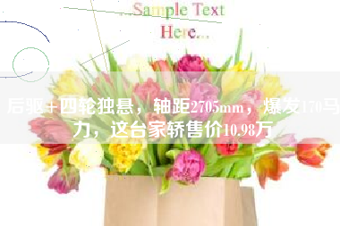 后驱+四轮独悬，轴距2705mm，爆发170马力，这台家轿售价10.98万
