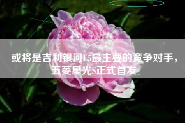 或将是吉利银河E5最主要的竞争对手，五菱星光S正式首发