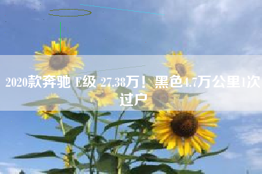 2020款奔驰 E级 27.38万！黑色4.7万公里1次过户