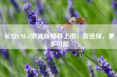 长安UNI-Z燃油版即将上市：新选择，更多可能