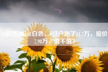 12款奥迪A6L白色，0过户跑了11.7万，报价7.98万，值不值？