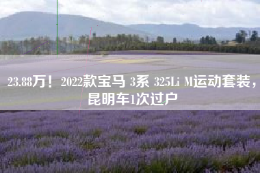 23.88万！2022款宝马 3系 325Li M运动套装，昆明车1次过户