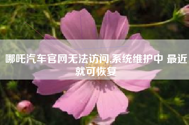 哪吒汽车官网无法访问,系统维护中 最近就可恢复