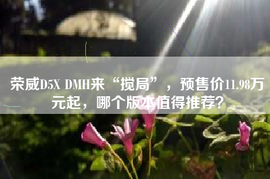 荣威D5X DMH来“搅局”，预售价11.98万元起，哪个版本值得推荐？